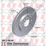 Тормозной диск передний Otto Zimmermann - 380.2168.00 Lancer IX 1.6