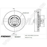 Диск тормозной передний Fremax BD-6841