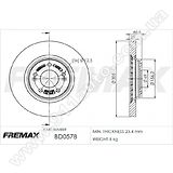 Диск тормозной передний Fremax BD-0578