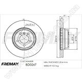 Диск тормозной передний Fremax BD-0267