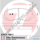 Тормозные колодки передние Otto Zimmermann - 235841601 (зам.MN102618/4605A261) Lancer, ASX
