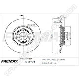 Диск тормозной передний Fremax BD-4294