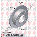 Тормозной диск задний Otto Zimmermann - 380.2165.00 (зам.MB668083) Lancer IX 1.6